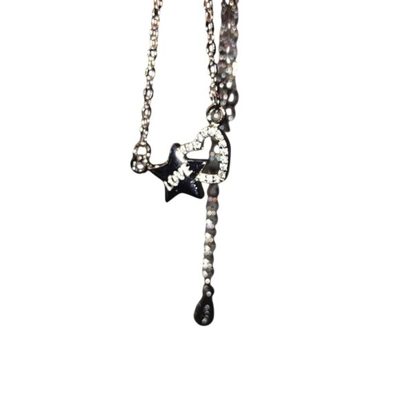 Love Star Pendant Necklace Sliver Tone For Women - Picture 5 of 6